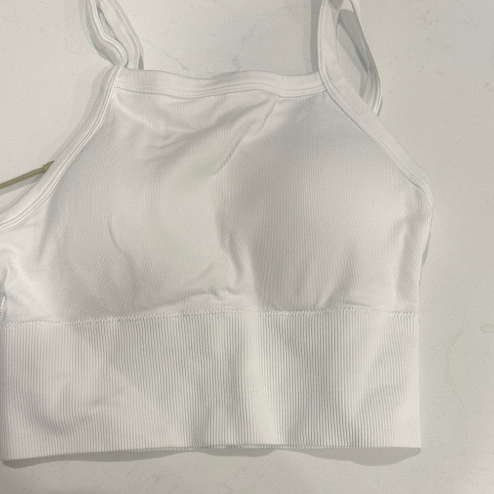 White Women's Sports Bra